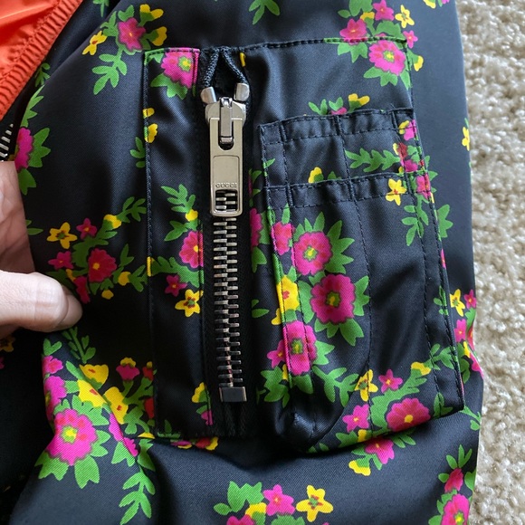 Gucci Floral Bomber Jacket Sz 38 or Small - Picture 7 of 16